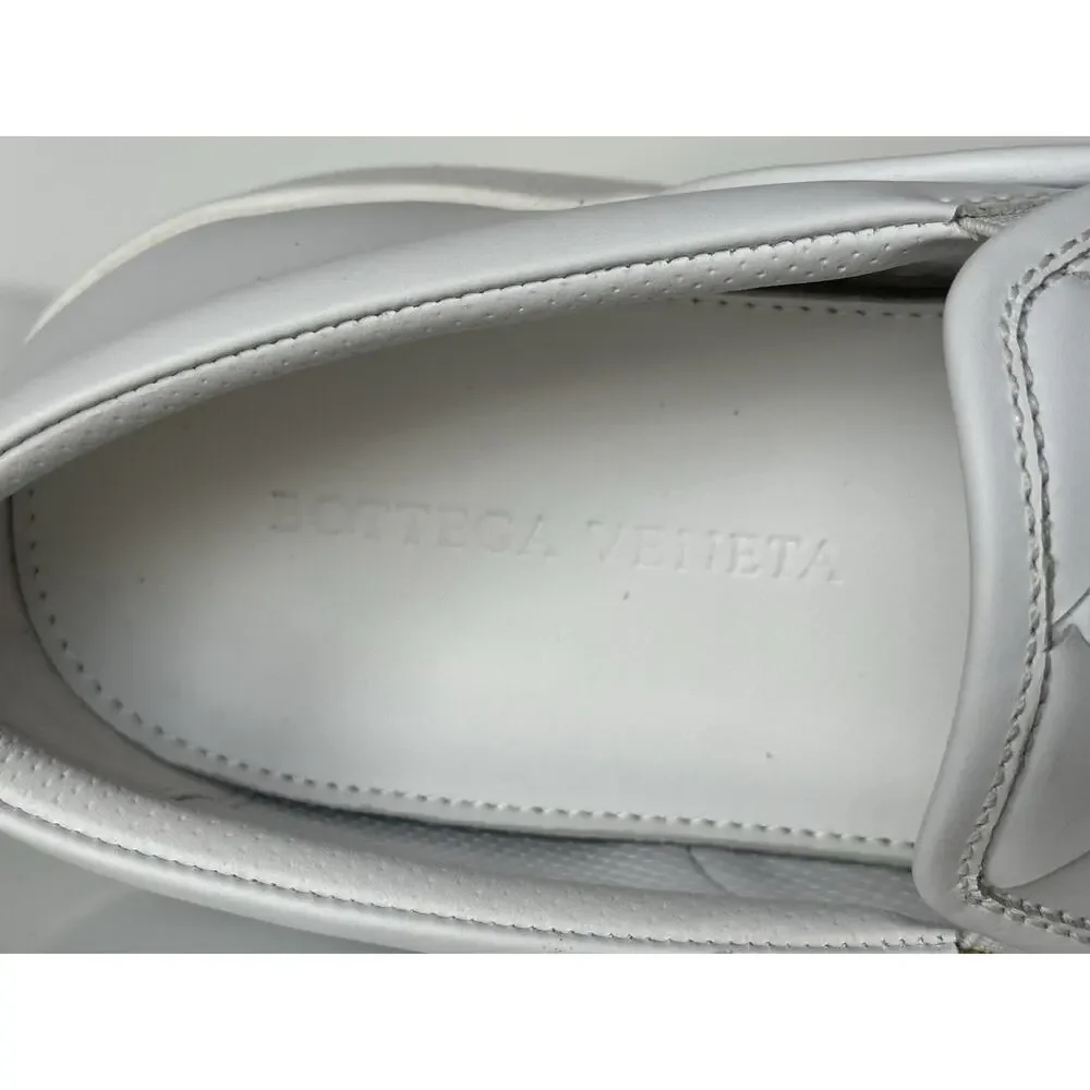 Bottega Veneta Rubber Sole Calf Leather Optic White Shoes 7 US 578303 9122 NIB